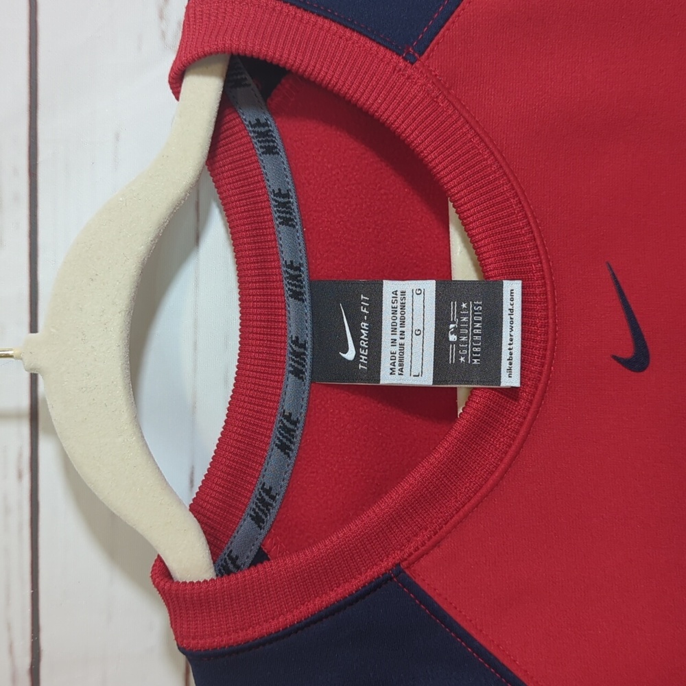 Men's Nike Red Navy St. Louis Cardinals Raglan Sweatshirt Large‎ Therma-Fit - Picture 13 of 13